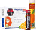 Vitamin B12 Methylcobalamin Liquid Forte 10 Drinkable Vials + Kenashi Vitamin C Effervescent Tablets with Zinc 1000mg Orange Flavor | Vitamin B12 Liquid Energy Boost