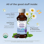 Hyland's Kids Melatonin-Free Organic Sleep Calm & Immunity Liquid, Sugar-Free with Magnesium, Vitamin D, Zinc & Elderberry, Promotes Sleep & Supports Immune Health, Ages 2+, Grape Flavor, 4 Fl. Oz.