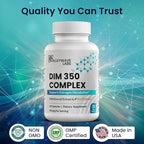 DIM Supplement - 350 mg Capsules, Diindolylmethane Supplement for Women and Men Supports Estrogen Metabolism, Hormone Balance, Menopause, Estrogen Balance, PCOS (60 Count)