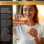 Liquid Collagen Peptides with Biotin & Hyaluronic Acid - Hydrolyzed Bovine Collagen Type 1 and 3, Biotin 10000mcg, Vitamins B5, B6, C & E - Orange Flavor