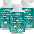 32-in-1 Liver Support with Milk Thistle Supplement – Liver Detox with Silymarin, Artichoke Extract & Beetroot Powder – Comprehensive Wellness Formula for Liver Cleanse – 1426mg (270 count) (Pack of 3)
