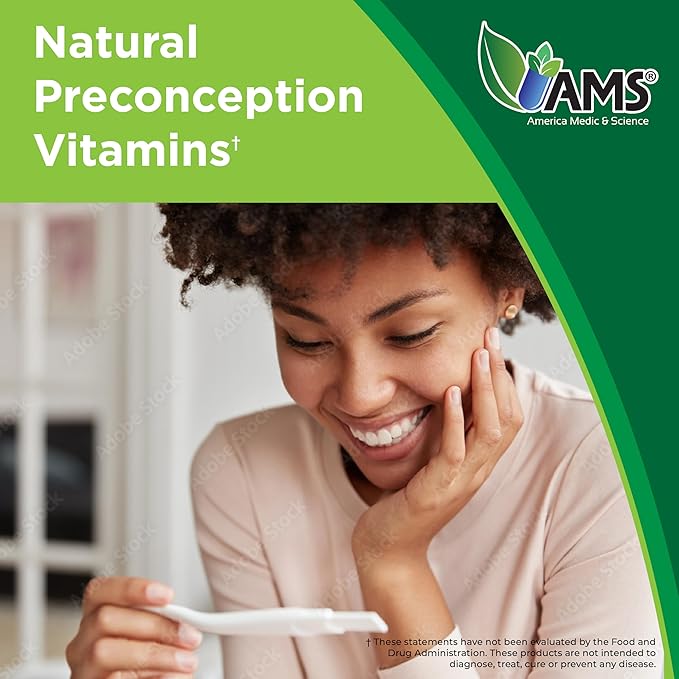 America Medic & Science WFS Plus Fertility Supplements for Women (90 Capsules) Supports Ovulatory Health | Natural Preconception Vitamins, Reproductive Aid, with D-Chiro Inositol, DHA |15-Day Supply.