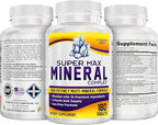 3-Month Multimineral Supplement Support Iron-Free Formula | Daily Multiminerals | Multi-Mineral Supplements | Minerals Complex | 90-Day Bulk Supply | 180 Tablets