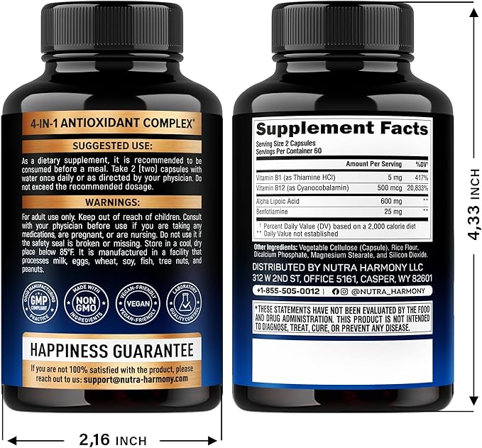 Alpha Lipoic Acid & Nitric Oxide Capsules