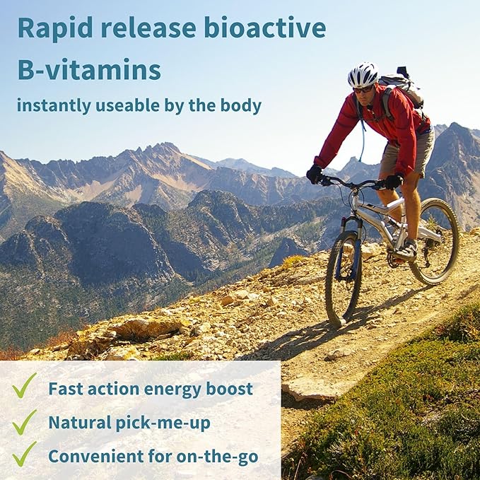 Igennus Super B-Complex Liquid B-Vitamin Effervescent Drink, Methylated, Fast Action Energy Supplement, Caffeine-Free, Sugar-Free, Orange Flavor, Vegan, 120 Effervescent Tablets