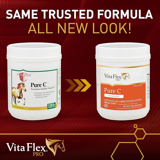 Vita Flex Pro Pure C Premium Quality Horse Vitamin C, 2 Pounds, 128-Day Supply