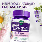 ZzzQuil Pure Zzzs Muscle Relaxation Melatonin Sleep Aid Gummies,Supports Muscle Function,Helps You Fall Asleep Naturally,Fast,Melatonin + Magnesium,No Next-Day Grogginess,Drug-Free,60ct,(Pack of 2)