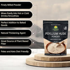 Psyllium Husk Powder (10 OZ), Gluten Free, Non GMO, Finely Ground, Keto Friendly (10 Ounce (70 Servings))