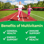 Kids Multivitamin with Iron & Minerals Chewable Tablets - Mixed Fruit Flavor - Vegetarian, GMO-Free, Nut Free - Dietary Supplement - Digestive Support for Children - 120 Chewables",