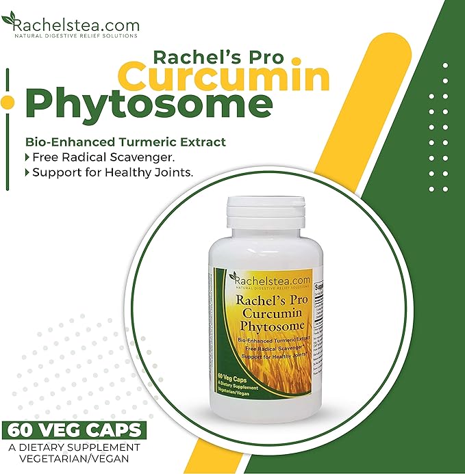 Rachel’s Pro Curcumin Phytosome - High Absorption Meriva Turmeric, Gluten-Free Curcumin Supplement, 60 Capsules for Daily Use