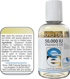 Colonial Dames High Potency 50,000 IU Vitamin E Oil Blend – is an Ideal Antioxidant Skin Therapy Oil for Whole Body.