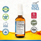 Natural Path Silver Wings Colloidal Silver - Extra Strength Liquid Immune Support Supplement- - 500ppm (2500mcg) - 2oz Spray