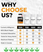 Renew Actives Turmeric Curcumin with Black Pepper – 600MG Turmeric Root, 100MG Curcuminoids per 2 Capsules – Supports Digestion, Liver Health, Joint Relief & Mobility – Made in Canada – 120 Capsules