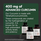 SMARTERNUTRITION Curcumin Softgels - Vegan High Absorption 400 mg Curcumin Supplement Standardized to 95% Tetrahydrocurcuminoids + Black Seed Oil & Ginger for Joint & Immune Health - 360 Ct