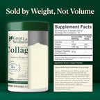 Great Lakes Wellness Collagen Peptides Powder – Supports Skin, Hair, Nails, Joints & Digestion – Hydrolyzed, Quick Dissolve, Non-GMO, Keto & Kosher – Pure Collagen Protein (16 oz, 22 Servings)