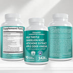32-in-1 Liver Support with Milk Thistle Supplement – Liver Detox with Silymarin, Artichoke Extract & Beetroot Powder – Comprehensive Wellness Formula for Liver Cleanse – 1426mg (270 count) (Pack of 3)