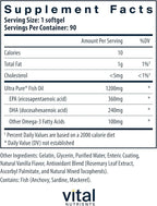 Vital Nutrients Ultra Pure® Fish Oil 700 Enteric Coated - Heart, Brain, Immune Health* - Sustainably Sourced High EPA & DHA Omega-3 Fatty Acid - Vanilla Flavor - Gluten, Dairy, Soy Free - 90 Count