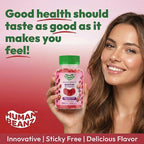 Human Beanz Biotin Jelly Bean Gummy Vitamins, Extra Strength Biotin for Hair, Skin and Nails, 5000mcg per Serving, Hair Growth Vitamins for Men and Women, 120 Strawberry Blast Jelly Beans, Kosher