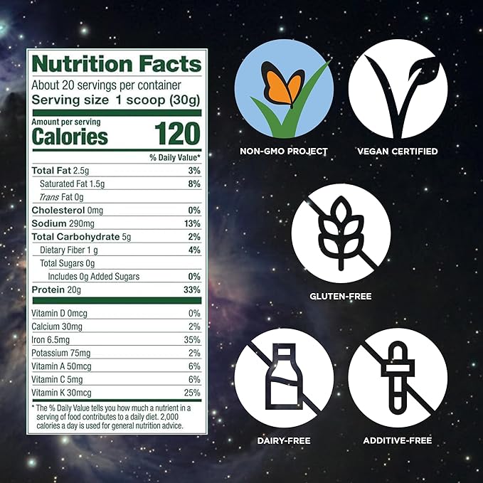 Vega Premium Protein + Supergreens, Vanilla – 20g Vegan Protein, Dairy & Gluten Free, 21.7 oz (20 Servings)
