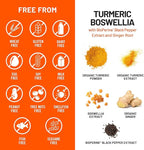 NatureWise Turmeric Boswellia Supplement with BioPerine & Organic Ginger Root - Organic Turmeric 900mg + Boswellia Extract 600mg - Non-GMO, Vegan, USA Manufactured - 60 Capsules[30-Day Supply]