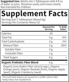 Garden of Life Dr. Formulated Organic Fiber Powder, Unflavored, Prebiotic Superfood Fiber Supplement, Constipation Relief, Psyllium Free, 32 Servings