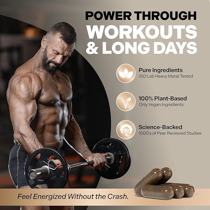 Essencraft Atlas X Testosterone Supplement for Men – 10-in-1 Natural Testosterone Booster & Muscle Booster w/Shilajit, Zinc, Tongkat Ali, & More (120 Capsules)