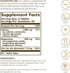 Solgar Calcium Magnesium Plus Zinc - 250 Tablets, Pack of 3 - Promotes Healthy Bones, Supports Nerve & Muscle Function - Non-GMO, Vegan, Gluten Free - 250 Total Servings
