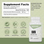 NutraBio NMN - NAD Supplement, Longevity Support, Boost NAD Levels, Increase Cellular Energy, Brain Health, Healthy Aging- 60 Servings- 60 Capsules