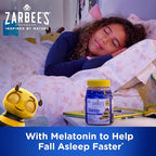 Zarbee's Kids Melatonin Gummies with 1mg Melatonin, Kids Sleep Gummy, Promotes Peaceful Sleep, Drug-Free, Non-Habit-Forming, Natural Strawberry, 90 ct