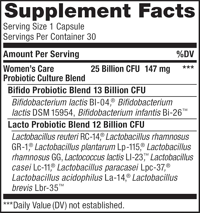 Renew Life Ultimate Flora Women's Care Probiotic, 25 Billion CFU, 90 Capsules (Package May Vary)