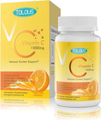 1000mg Vitamin C, 120 Chewable Tablets, 60 Day Supply, Supplement for Immune Support, Gluten-Free, Orange Flavor, 1 Pack