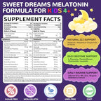 Melatonin Gummies Kids 1mg: Extra Strength Chewable Kids Melatonin Gummy Plus Magnesium Chamomile Lavender Elderberry L-Theanine D3 B6 - Natural Rest Cycles for Children Ages 4+(120Count)