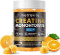 Nutravita Creatine Monohydrate Gummies for Men & Women-5g of Creatine Monohydrate per Serving - Sugar Free,Vegan, Orange Flavor, 120 Count