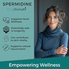 LongLifeNutri Spermidine 20mg, Supports Cellular Health & Brain Function - 180 Count, 2 Serving Size, Vegan Capsules, Wheat Germ Extract, Naturally Support Wellness, Lab Tested, Crafted in USA