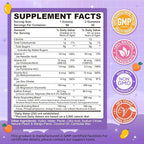 Saffron Gummies for Kids & Adults, 20-in-1 Saffron Supplements with 88.5mg Saffron Extract, B6, B12, C, D3, Magnesium for Calm, Focus, Nerve, Sugar Free, Vegan, Non-GMO Peach Mango Flavor, 120 Counts