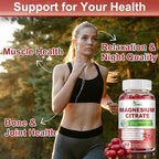 Magnesium Citrate Supplements for Women/Men, Magnesium Citrate 400mg with Vitamin D3, Vitamin B6 and Cranberry Extract High Absorption, Improved Night Quality Muscle & Bone, 90-Count, 45 Days Supply