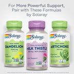 SOLARAY Milk Thistle Seed Extract 350 mg Guaranteed to Contain 80% Silymarin, Traditional Liver Support, Vegan & Lab Verified for Quality, 60 Day Money-Back Guarantee, 60 Servings, 60 VegCaps