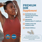 Dr. Tobias DIM Complex | Hormone Balance for Women & Men | DIM Supplement with BioPerine, Broccoli Extract & Calcium D-Glucarate - Estrogen Detox Balance Complex - Non-GMO Vegan (60 Capsules)