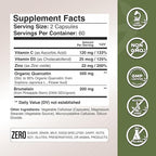 Gade Nutrition Organic Quercetin with Bromelain Vitamin C and Zinc | Immune Support Supplement Quercetin 500mg Capsules | Bioflavonoids Made in USA Third Party Tested