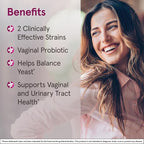 Jarrow Formulas Fem-Dophilus Vaginal Probiotics 1 Billion CFU with 2 Science-Backed Strains, Dietary Supplement for Vaginal & Urinary Tract Support, 30 Capsules, Up to a 30 Day Supply, Shelf-Stable