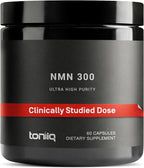 Toniiq Stabilized NMN Capsules - 300mg - 98% Highly Purified - for NAD+ - 60 Capsules NMN Nicotinamide Mononucleotide Booster Supplement