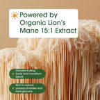 NatureBell Lion’s Mane - 240 Capsules - Organic Fruiting Body & Mycelium - Brain, Immune & Energy Support* - High-Potency Extract - Non-GMO & Gluten-Free