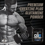 PMD Sports CG5 Premium Creatine & L Glutamine Powder, Power Recovery, Build Lean Muscle, Increase Workout Performance, Maximum Strength Pre Workout & Post Workout, Unflavored, 30 Servings