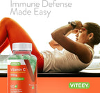 Viteey Chewable Vitamin C Gummies for Adults - 1050mg Maximum Strength Immune Support Supplement - Vegan, Gluten Free - 180 Count