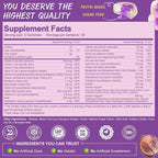 Totaria Sugar Free Multivitamin Gummies for Women 14+ w/Iron, Inositol, Folate, Biotin, Womens Daily Multivitamin Gummy w/Vitamin A, C, B, D3, K2, for Hair, Skin, Energy, Immune, Grape Flavor