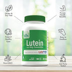 Lutein 20mg with Zeaxanthin 4mg 180 Softgels | Trans-Isomer Marigold Extract in Nature Identical 5:1 Ratio | Supports Healthy Eye, Skin and Brain | Non-GMO Soy & Gluten Free | by Health Thru Nutrition