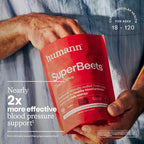 Humann SuperBeets Heart Chews, Beet Root Powder Support Energy Supplement, Nitric Oxide and Blood Pressure Support, Grape Seed Extract & Non-GMO, Heart Health, Pomegranate Berry Flavor, 180 Count