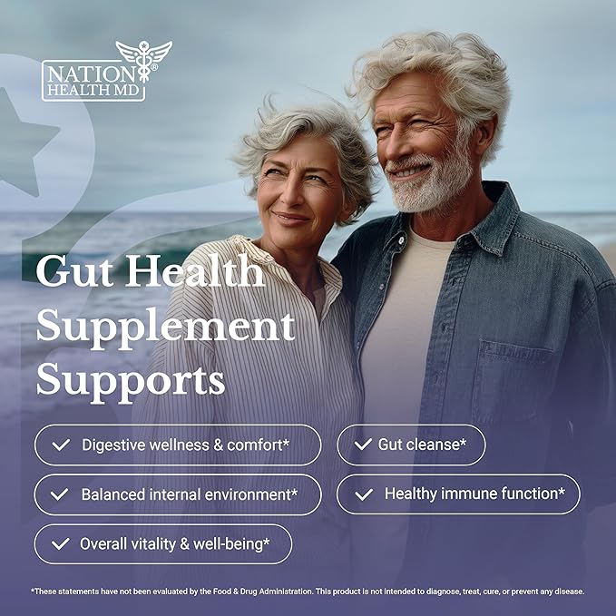 MD Cleanse24 - Gut Cleanse & Digestive Support Supplement - with Onion, Garlic, Turmeric, Papaya, Black Walnut, Sweet Wormwood Powder, Olive Leaf Extract - 360 Capsules