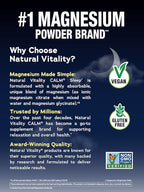 Natural Vitality Calm Sleep Melatonin and Magnesium 16oz Powder | With L-Theanine and GABA | Mixed Berry Flavred Drink Mix | Non-GMO & Vegan Supplement