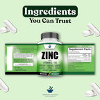 American Standard Supplements Zinc 100mg, Vitamin C 1000mg, and Vitamin D3 5000 IU (125mcg) Per Serving - Gluten Free, Non-GMO, 60 Capsules, 30 Servings